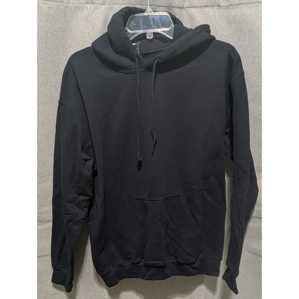 Gildan Hoodie Unisex Medium Black Excellent Heavy Blend Fleece Pullover Hooded
